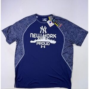 Under Armour New York Yankees Mens 2XL HeatGear Shirt MLB Performance Tee NWT